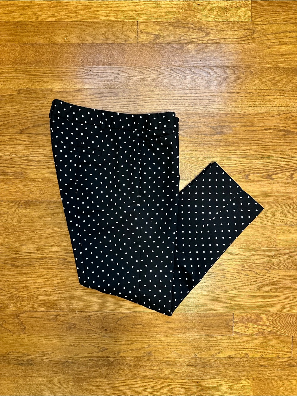 Elle Black Polka Dot Dress Pant Capris